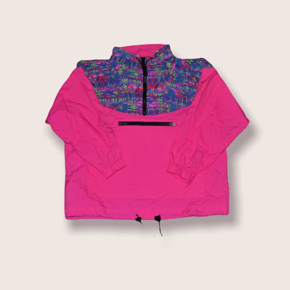 Vintage 80s Quarter-Zip Windbreaker